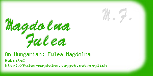 magdolna fulea business card